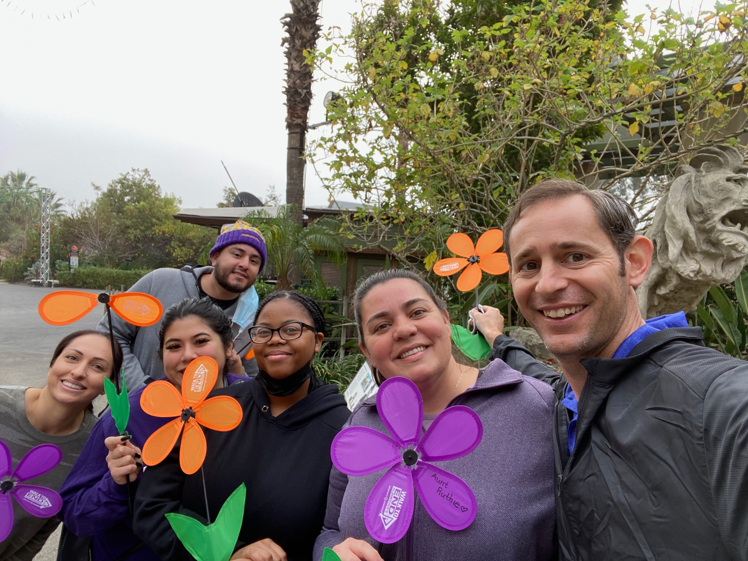 Participants in the Walk to End Alzheimer's pose for a group photo.