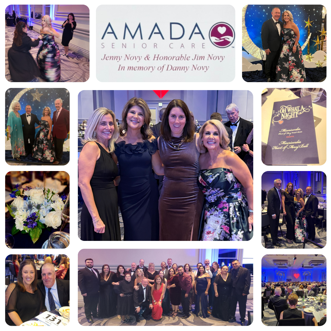 Collage displaying Misericordia Heart of Mercy 2025 Heart of Mercy Ball event highlights and attendees.