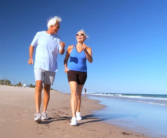 couple walking on beach