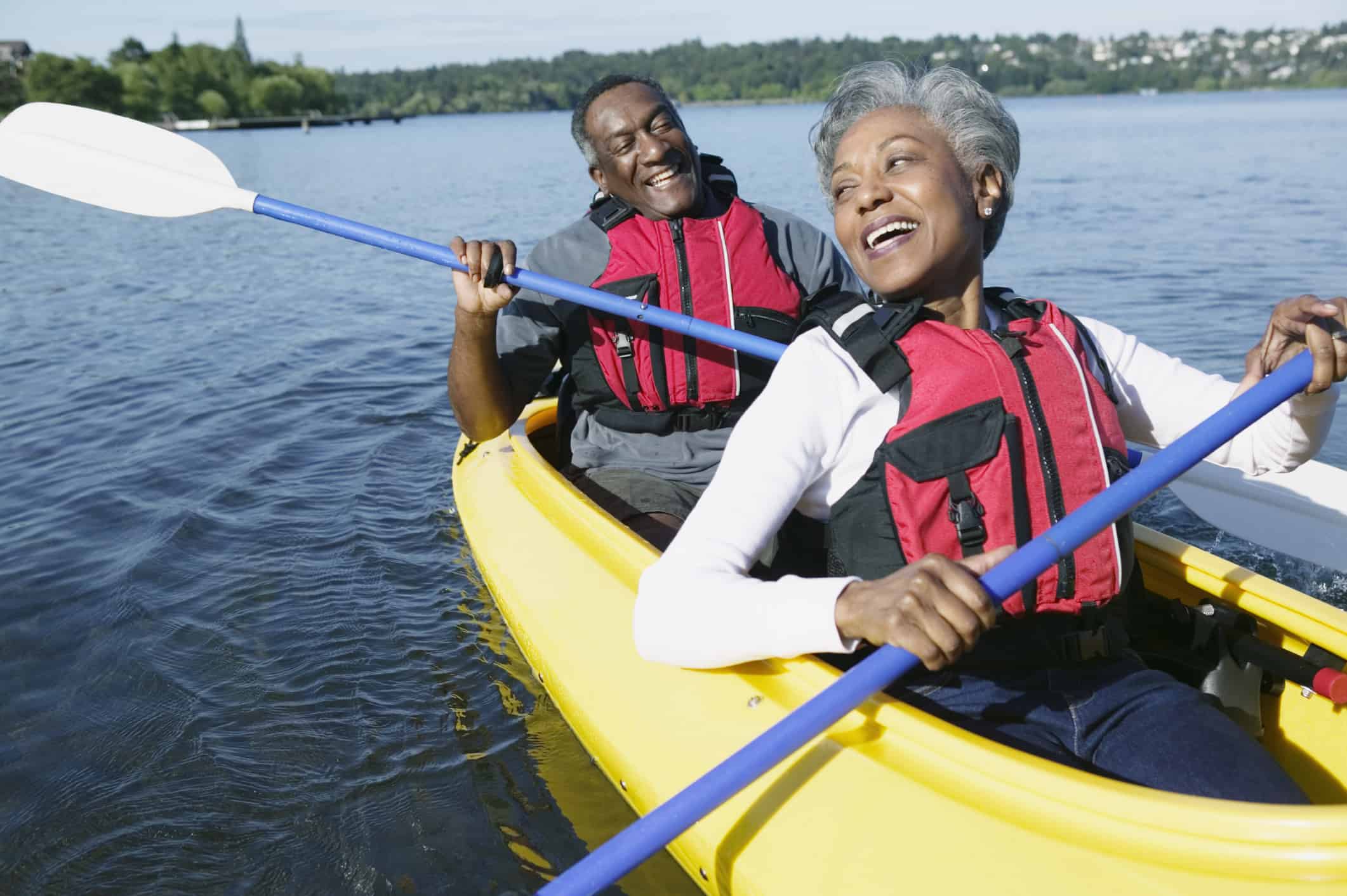 couple in a kayak