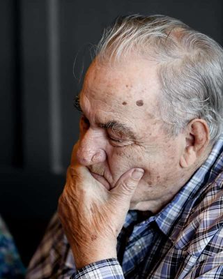 old man thinking
